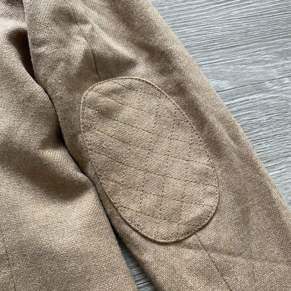 Banana Republic Hacking Jacket Womens 10 Camel Wool Blend Blazer Academia Preppy - Picture 13 of 13
